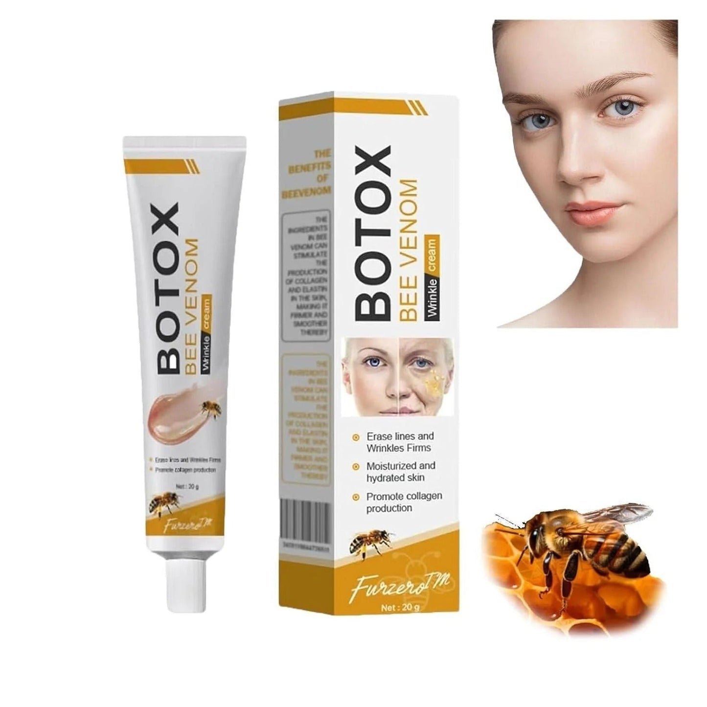 (buy 1 Get 1 Free)Bee Venom Botox Wrinkle Repair Cream